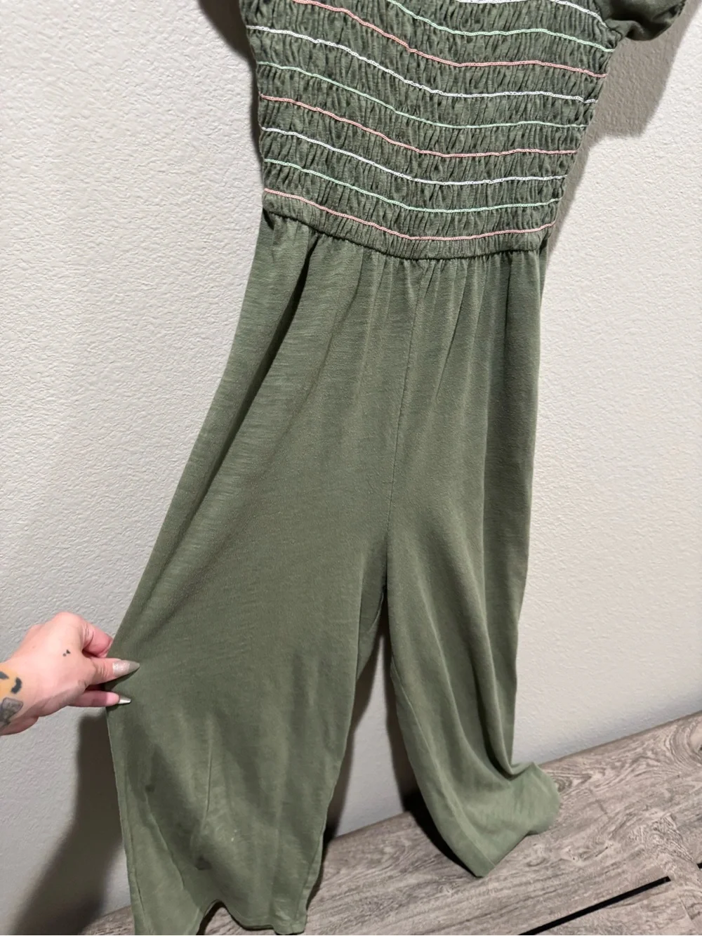 Girls Old Navy Olive Green Jumpsuit
